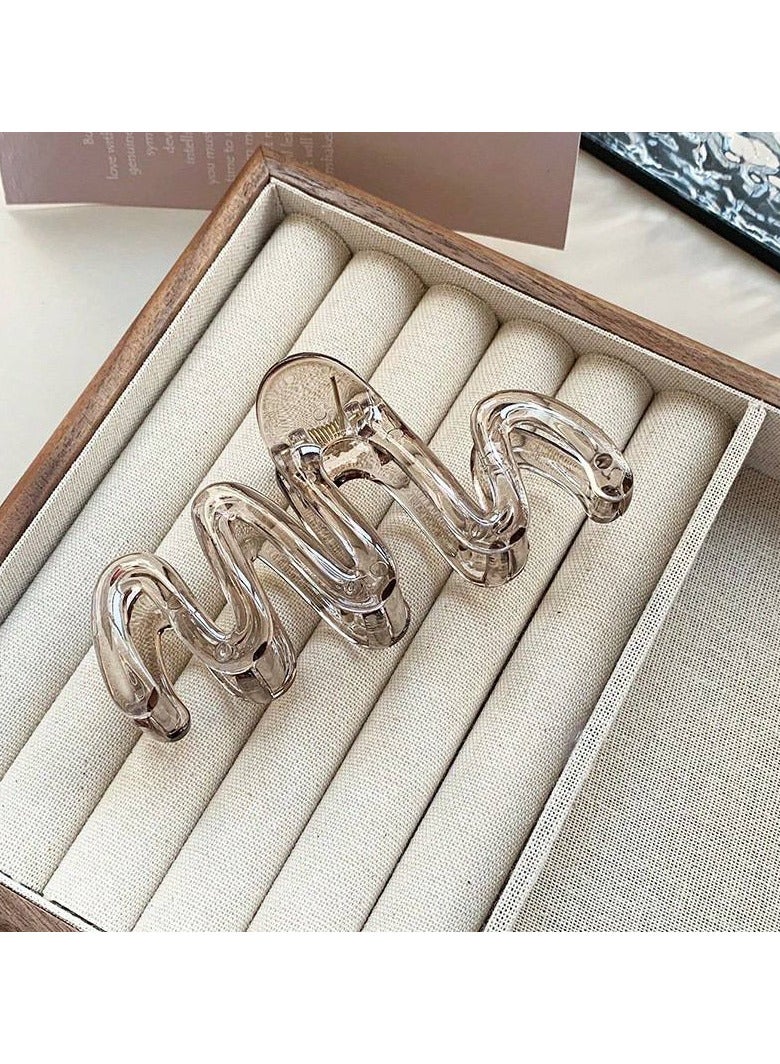 مشبك شعر أنيق بنمط  مموج للنساء، مناسبة للكعكة والتضفير، للاستخدام اليومي