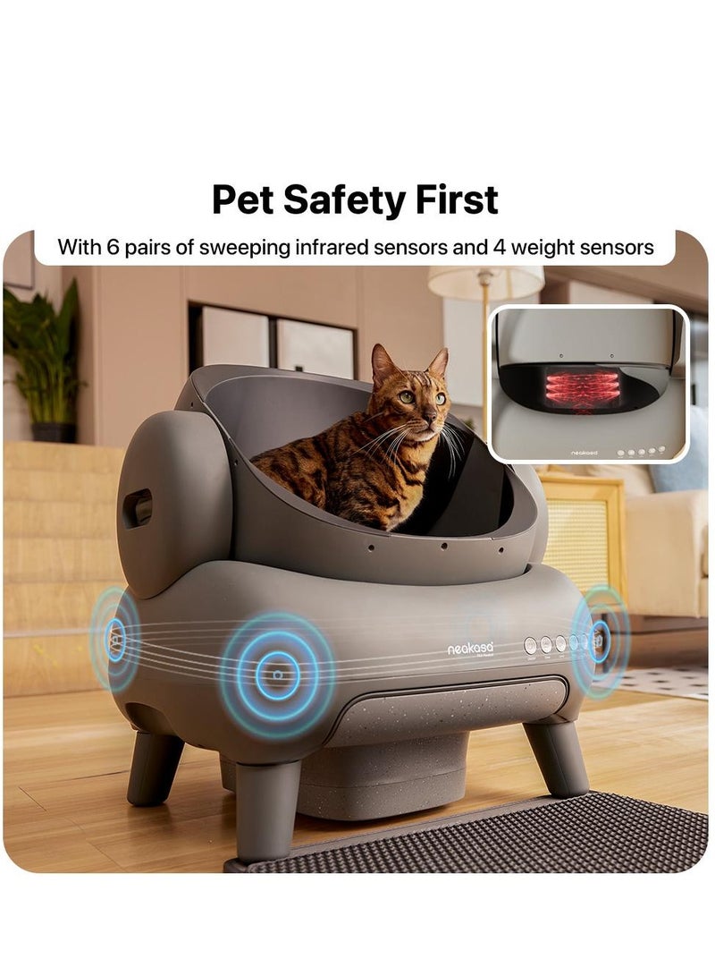 Neakasa M1 Open-Top Self-Cleaning Smart Cat Litter Box, Automatic Cat Litter Box With APP Control, Odor-Free Waste Disposal Bags (2 Rolls) & Litter Mat Included. [Full Pack Set + 12 Months Warranty]. - Image 3