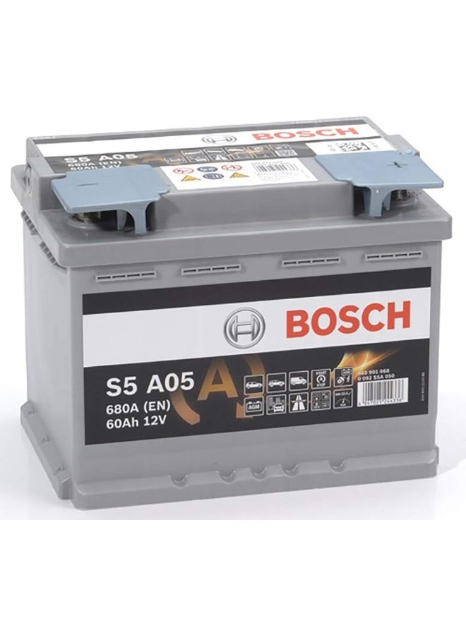 Bosch S5 A05 Start-Stop AGM Rechargeable Starter 12 V 680 A (EN) 60 Ah - Image 1