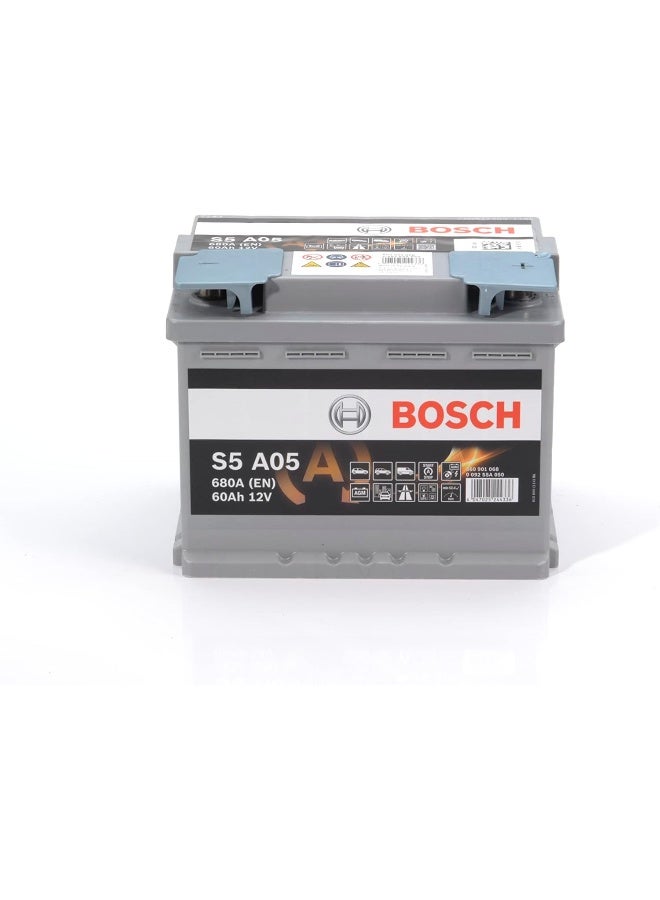 Bosch S5 A05 Start-Stop AGM Rechargeable Starter 12 V 680 A (EN) 60 Ah - Image 2