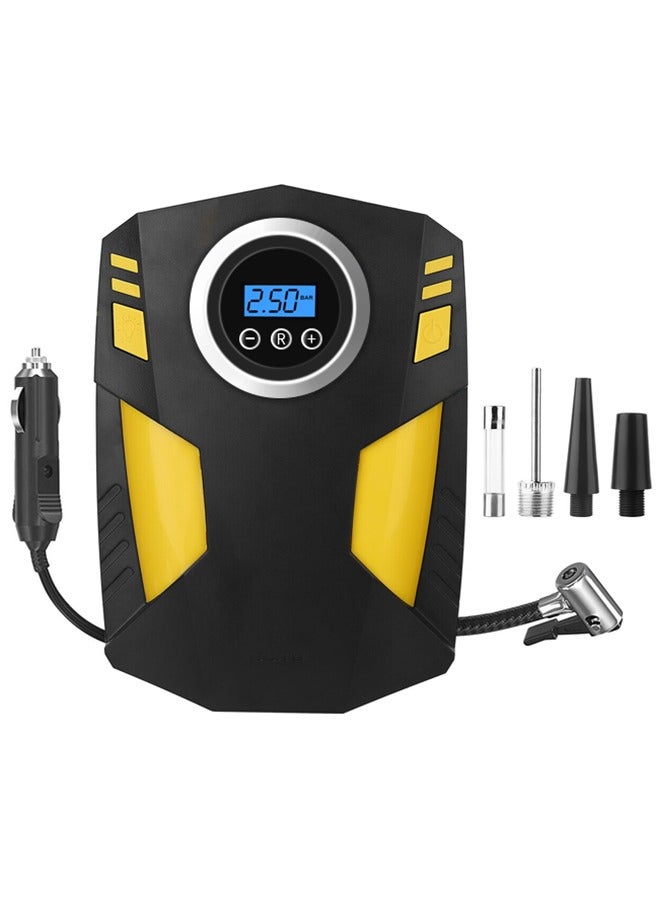 Digital Car Air Pump, Portable Car Tire Inflator with Auto Stop and LED Light for Cars, Bicycles, and Motorcycles - Image 1