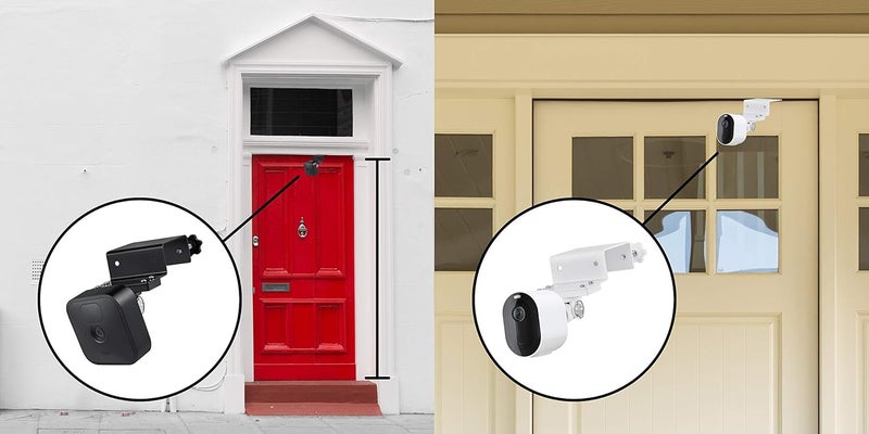 Wasserstein Door Mount Compatible with Arlo HD/Pro/Pro2/Pro3/Pro4/Pro5S/Ultra/Ultra2/Essential, Blink Outdoor/XT2, Ring Stick Up Cam Battery/Spotlight Cam Battery, eufyCam E/2/2C (Black) - Image 5