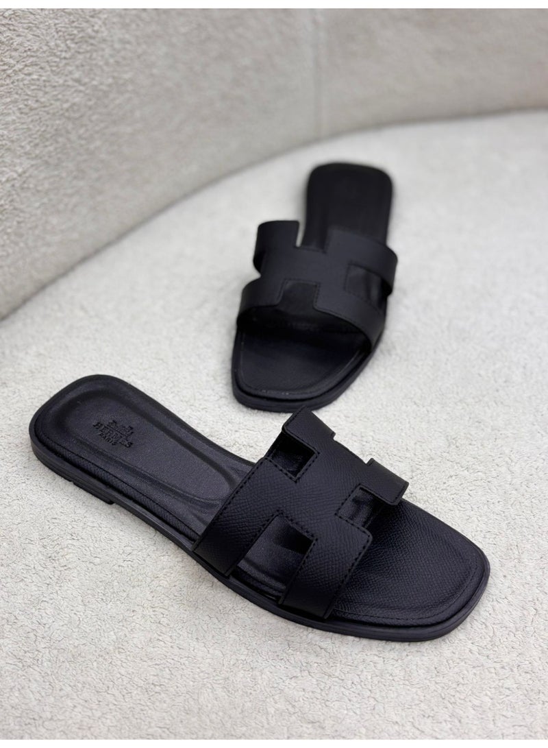 flat sandal women black