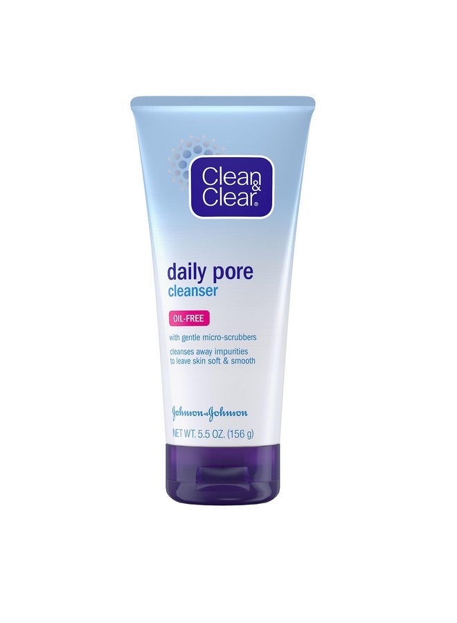 Clean & Clear Daily Pore Facial Cleanser For Soft Smooth Skin Oilfree Acne Face Wash For Normal Oily & Combination Skin Care 5.5 Oz - Image 1