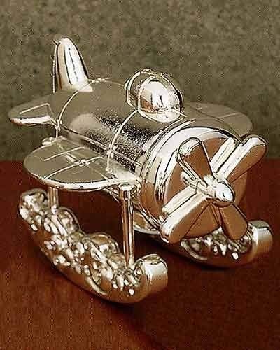 Reed & Barton Reed and Barton 624 Zoom Zoom Airplane Coin Bank - Image 2