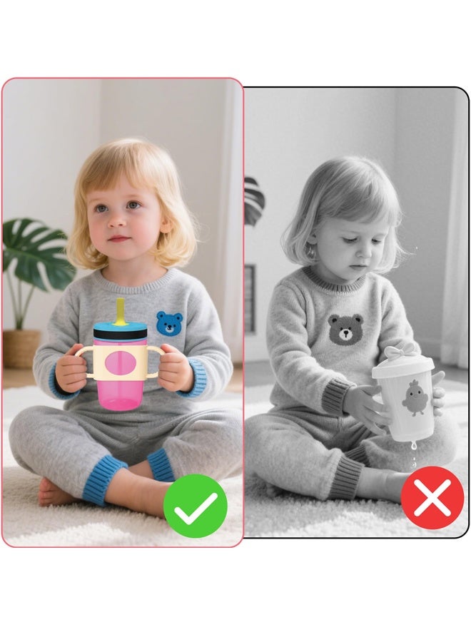 2PCS Silicone Cup Grip Handle Compatible Dr Brown Bottle Handles Toddler Bottle - Image 3