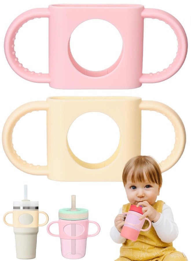 2PCS Silicone Cup Grip Handle Compatible Dr Brown Bottle Handles Toddler Bottle - Image 1