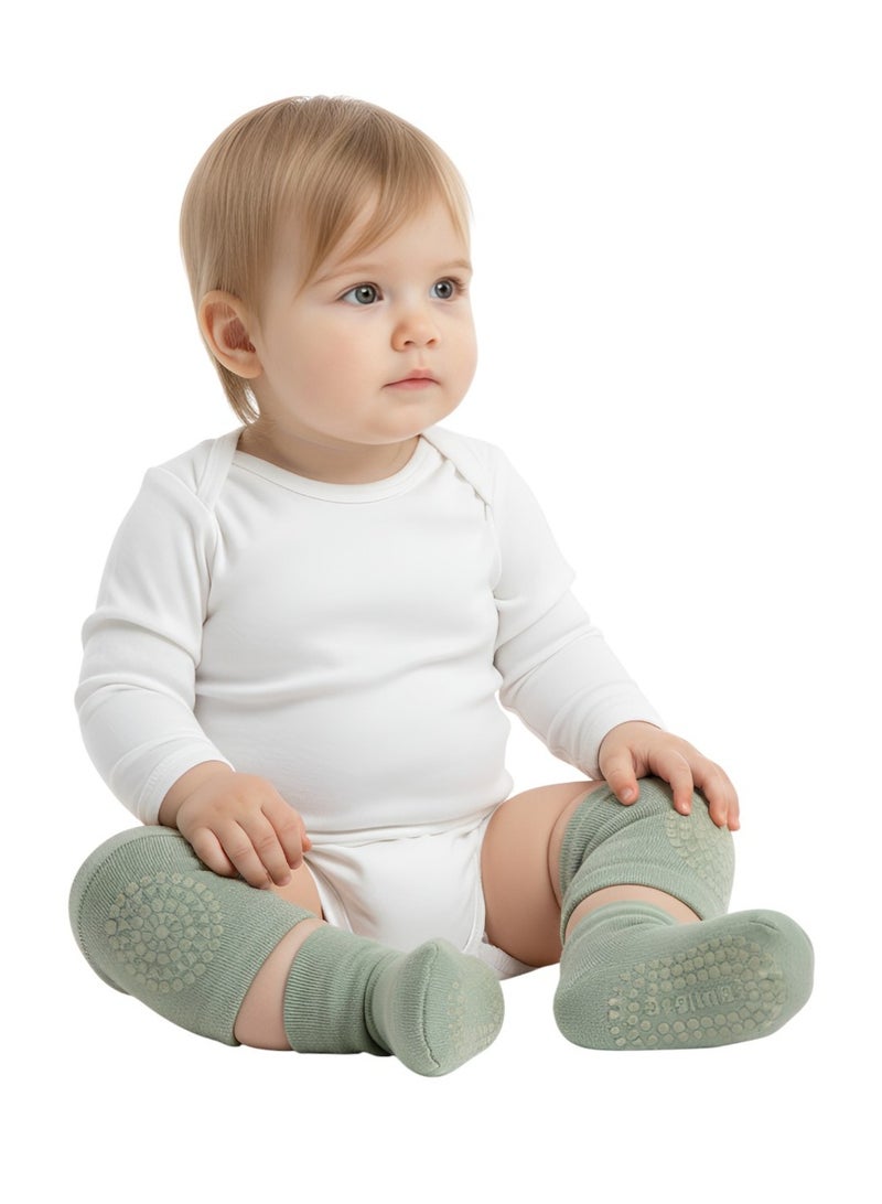 Bambimici 2-Piece Baby Knee Protective Knee Pad Set Olive - Image 3