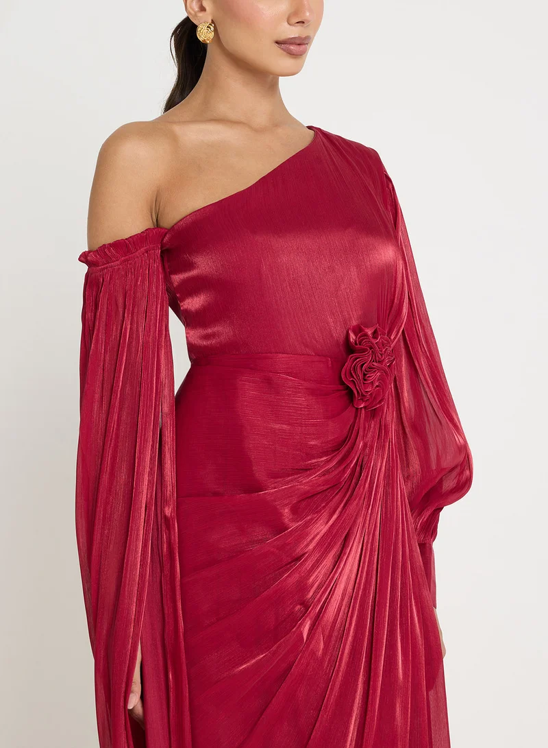 Golden Apple  Asymmetrical Detailed Maxi Dress for Women | Best Price UAE