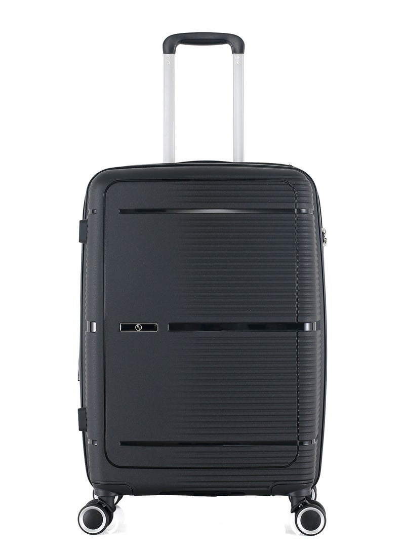 H.T H.T Luggage Bag, Hard Case Polypropylene (PP) Material, 8x360 Degree Rotation Spinner Wheels, Matching Color Suitcases, Expandable Trolley Bag, Telescopic Handle, TSA Lock, SKU 13627  - Image 2
