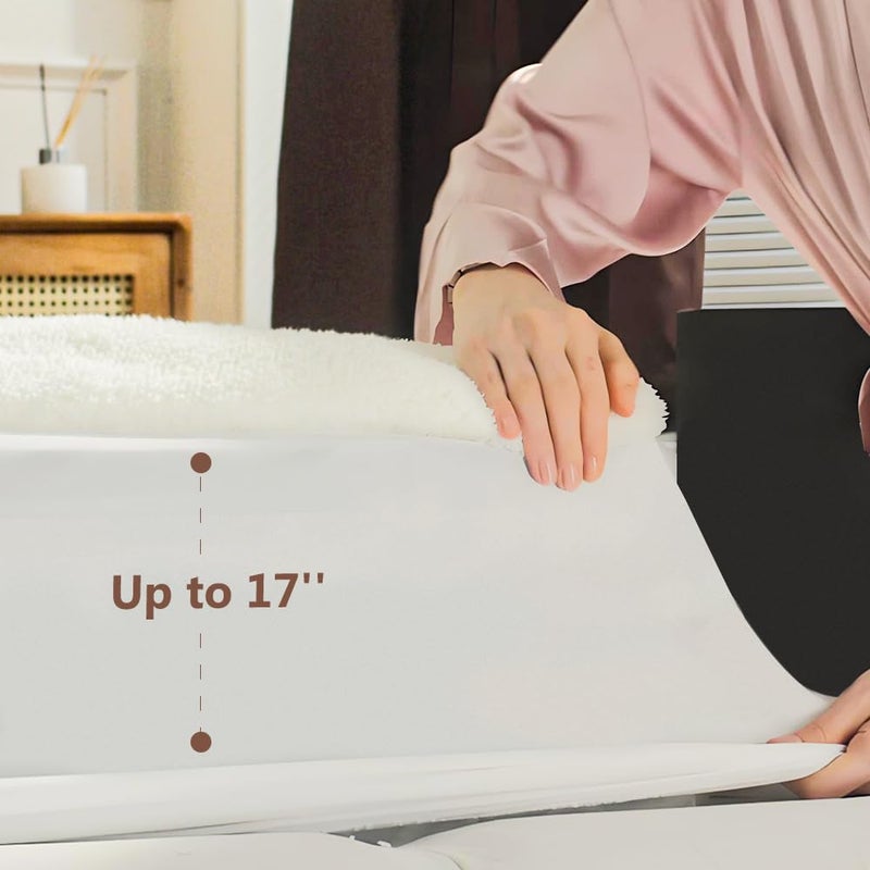 Templewet Heated Mattress Pad Queen Size - Dual Control Electric Mattress Pad with 4 Heat Settings & 10 Hour Auto Off,Bed Warmer Mattress Cover 15" Deep - Image 5