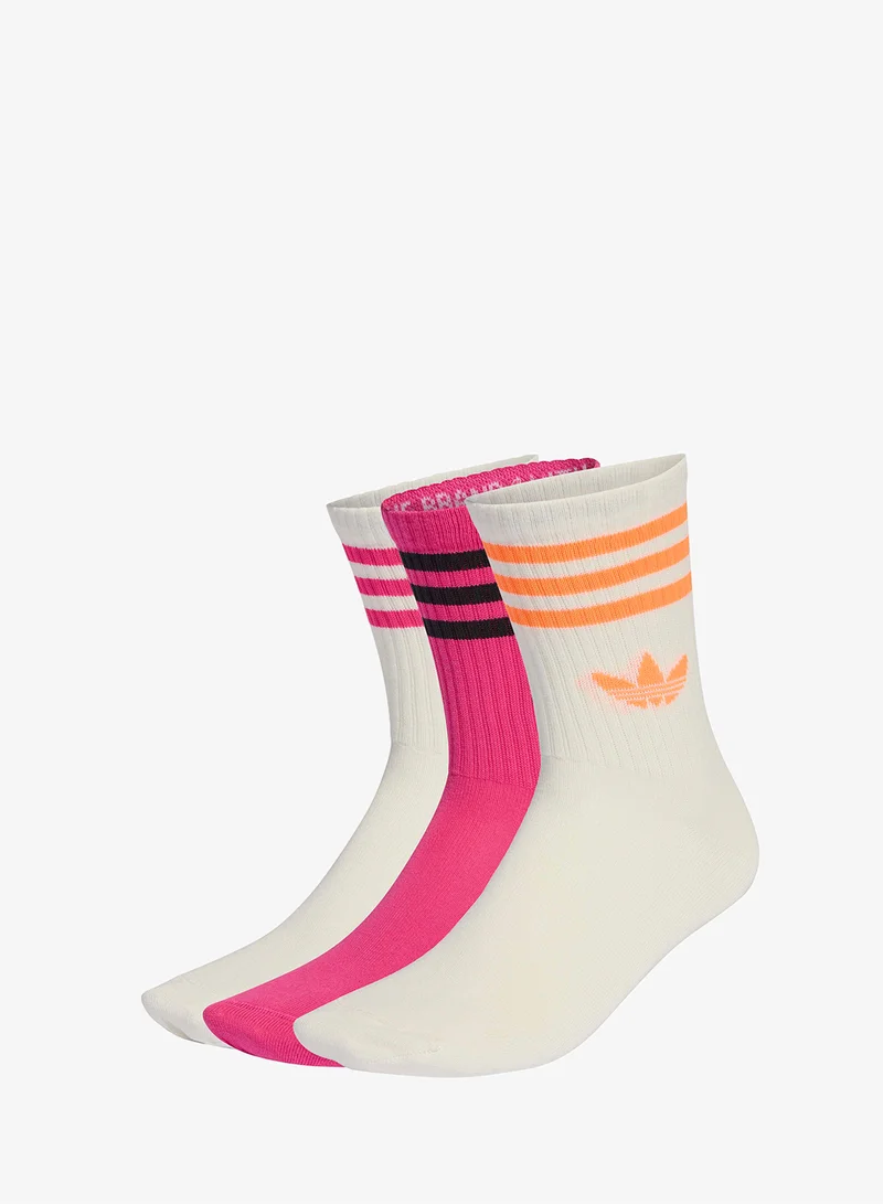 اديداس اوريجينالز ثلاث جوارب طاقم مخططة بثلاث خطوط