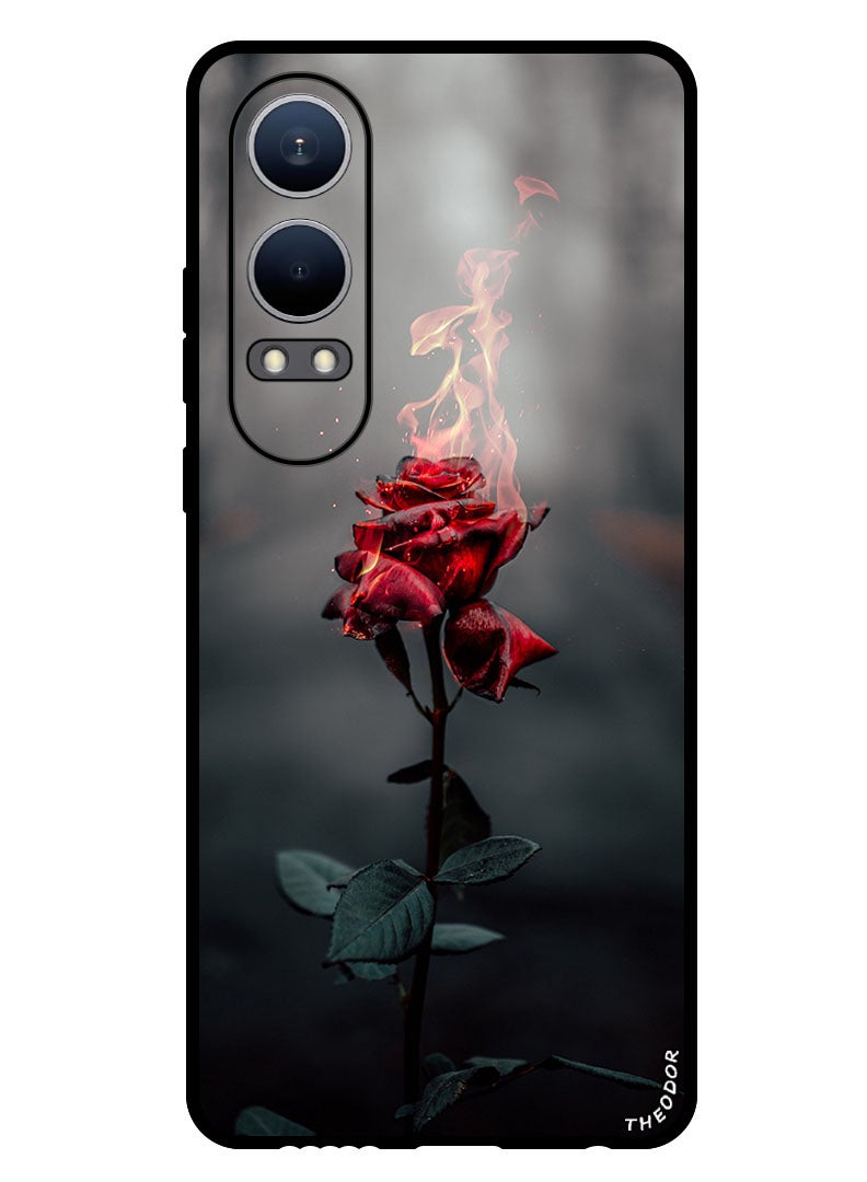 Theodor Protective Case Anti Scratch Shock Proof Bumper Cover For Oppo K12x (China) rose_flower_fire - Image 1