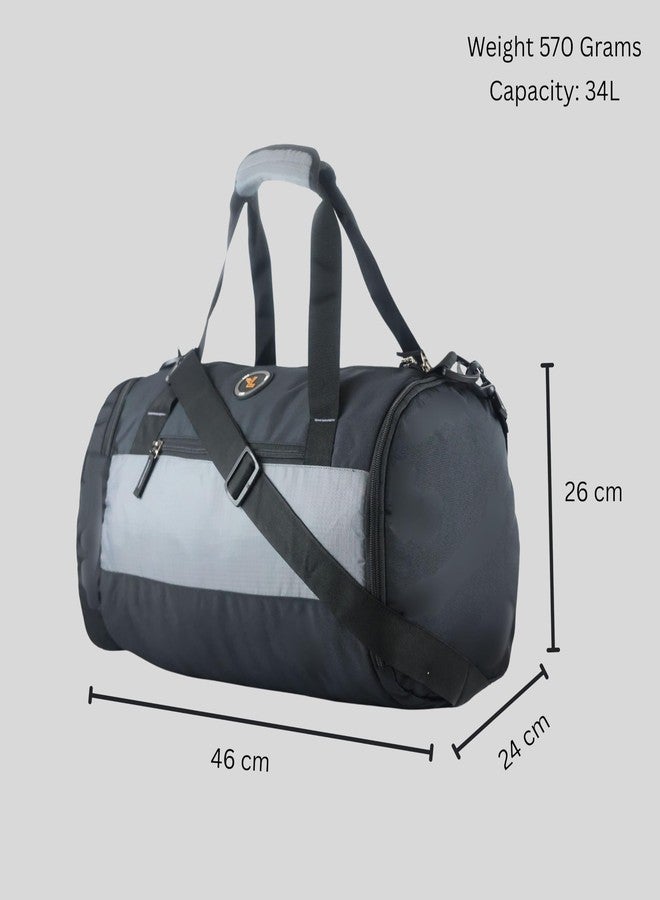 Ligo Duram Gym Bags for Men | Duffle Bags for Travel with Shoe Compartment Travel Bags | Duffle Bag for Gym | Bags for Mens and Women (Black) - Image 3
