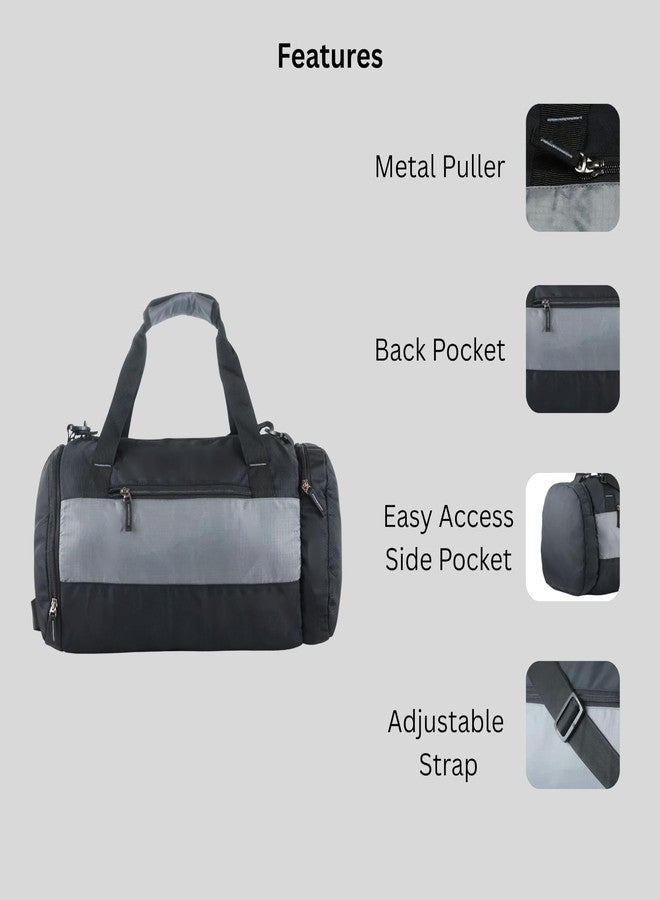 Ligo Duram Gym Bags for Men | Duffle Bags for Travel with Shoe Compartment Travel Bags | Duffle Bag for Gym | Bags for Mens and Women (Black) - Image 5