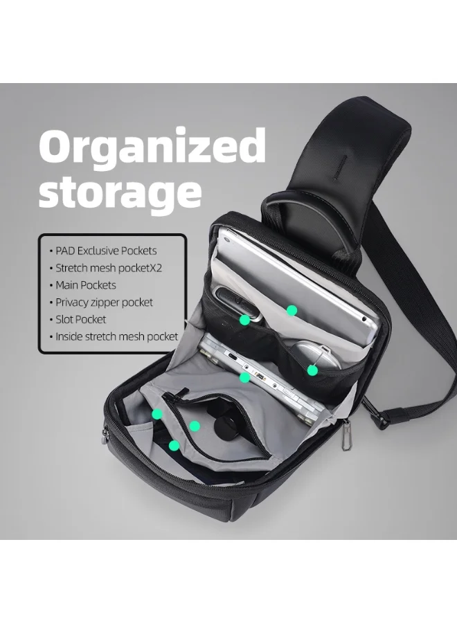 MARK RYDEN MARK RYDEN MR 707 Future Concept Crossbody Bag ,Slim Anti-Theft Splash-Proof Oxford Bag , RFID Blocking Travel Daypack with Organized Compartments, YKK Zipper