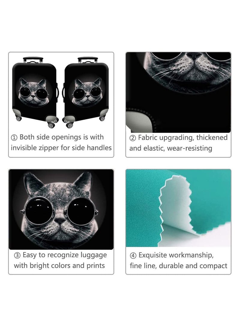 GGEROU غطاء الأمتعة، واقي حقيبة للحقيبة ذات العجلات، 18/24/28/32 بوصة قابلة للغسل، أغطية حقائب الأمتعة مقاومة للغبار ومضادة للخدش، غطاء أمتعة السفر - Image 4