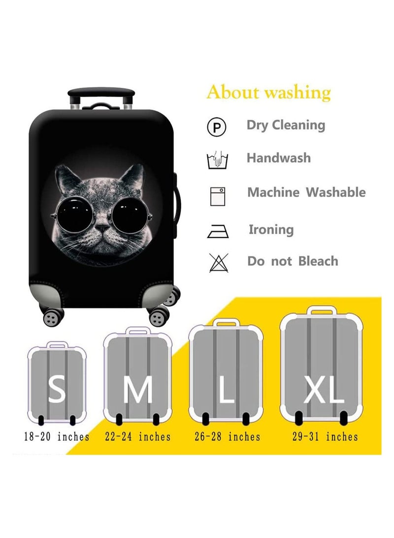 GGEROU غطاء الأمتعة، واقي حقيبة للحقيبة ذات العجلات، 18/24/28/32 بوصة قابلة للغسل، أغطية حقائب الأمتعة مقاومة للغبار ومضادة للخدش، غطاء أمتعة السفر - Image 5