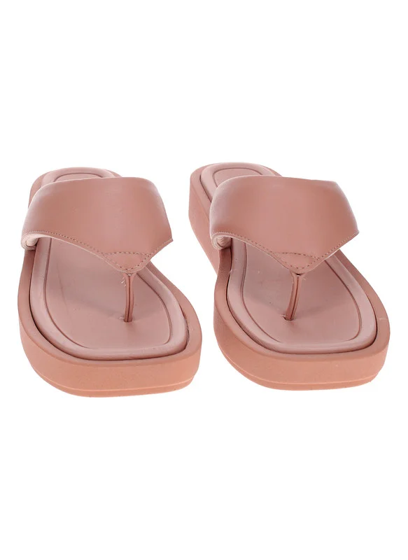 Beira Rio  Beira Rio Ladies Flat Sandals Nude | Made In Brazil for Women | Best Price UAE
