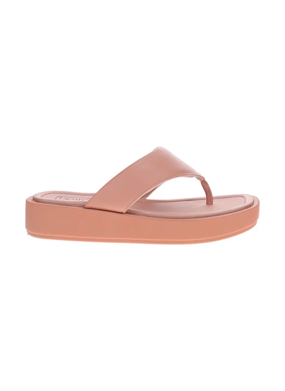 Beira Rio  Beira Rio Ladies Flat Sandals Nude | Made In Brazil for Women | Best Price UAE