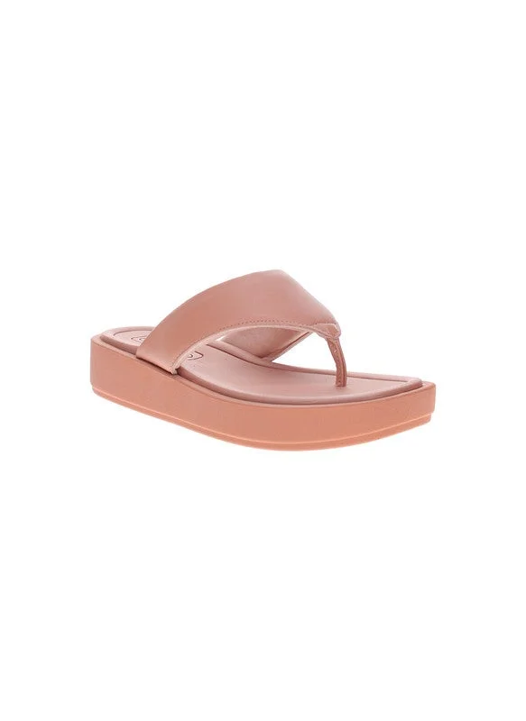 Beira Rio Beira Rio Ladies Flat Sandals Nude | Made In Brazil