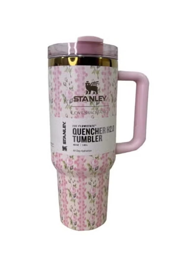 Stanley QUENCHER H2.0 1.18L Stainless Steel Insulated Tumbler with Floral Handle | Leakproof Lid & Reusable Straw | Vacuum Travel Mug for Hot & Cold Drinks | BPA-Free, Eco-Friendly, Dishwasher Safe, Durable & Reusable Hydration Cup for Office, Gym, Outdoor - Image 5