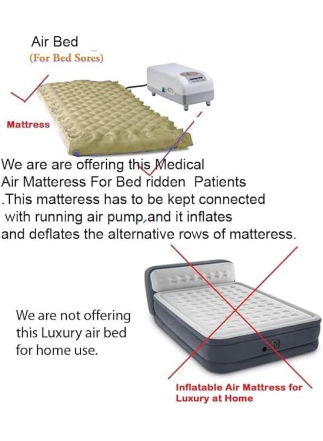 Air Mattress Overlay with Electric Air Pump, Alternating Pressure Inflatable Mattress for Home Care and Extended Rest, Regular Size - Image 4