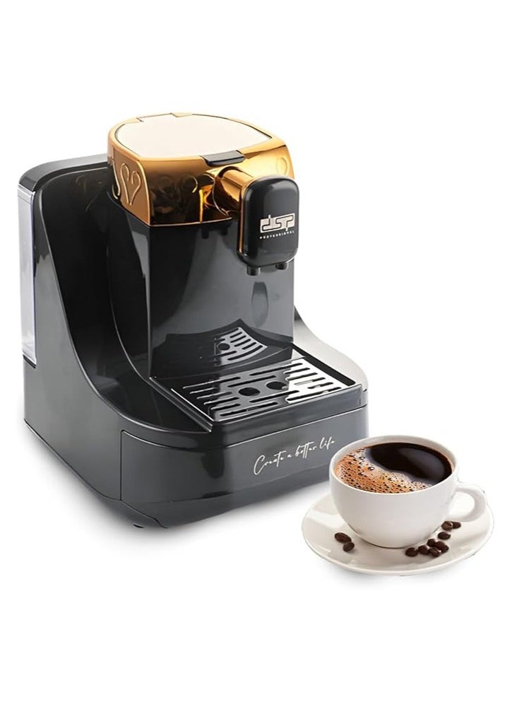 DSP DSP Turkish coffee maker, Coffee Machine, electric turkish coffee maker, Premium Turkish Coffee Maker, 700W Automatic Stirring & Brewing, 1.0L Detachable Water Tank, 400G Drip Tray, KA3114 