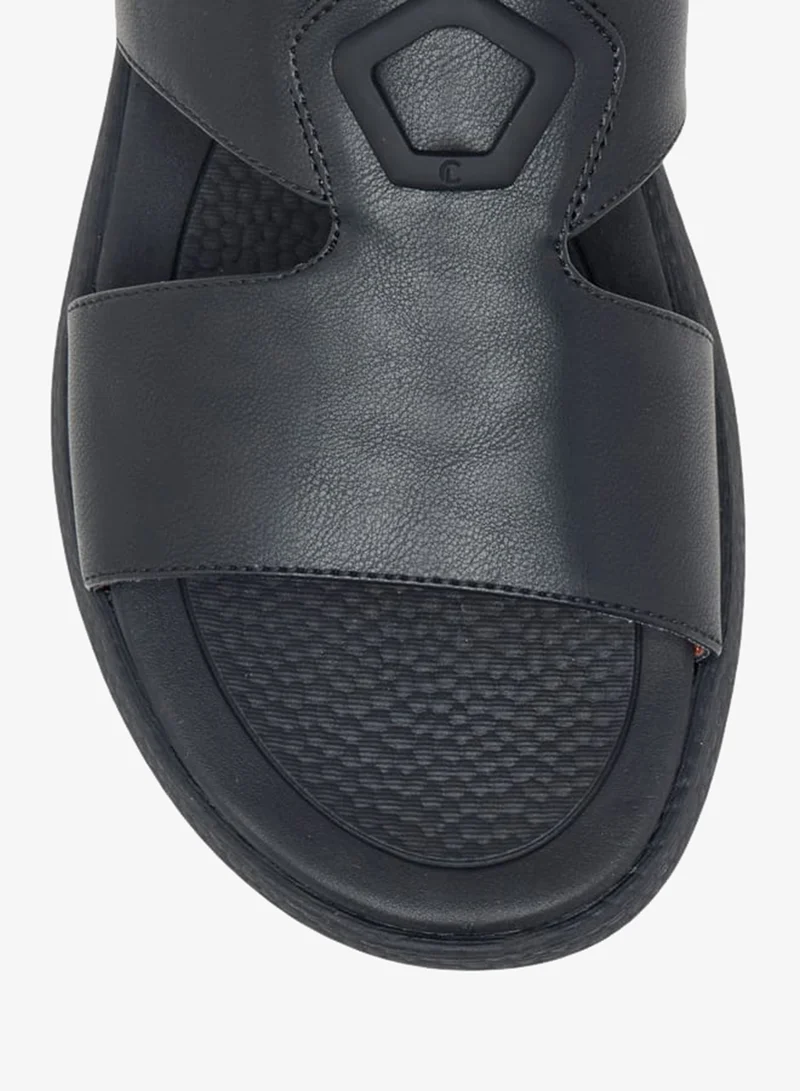 Le Confort BLACK Men's Cutout Detail Slip-On Arabic Sandals Ramadan Collection for Men | Best Price UAE