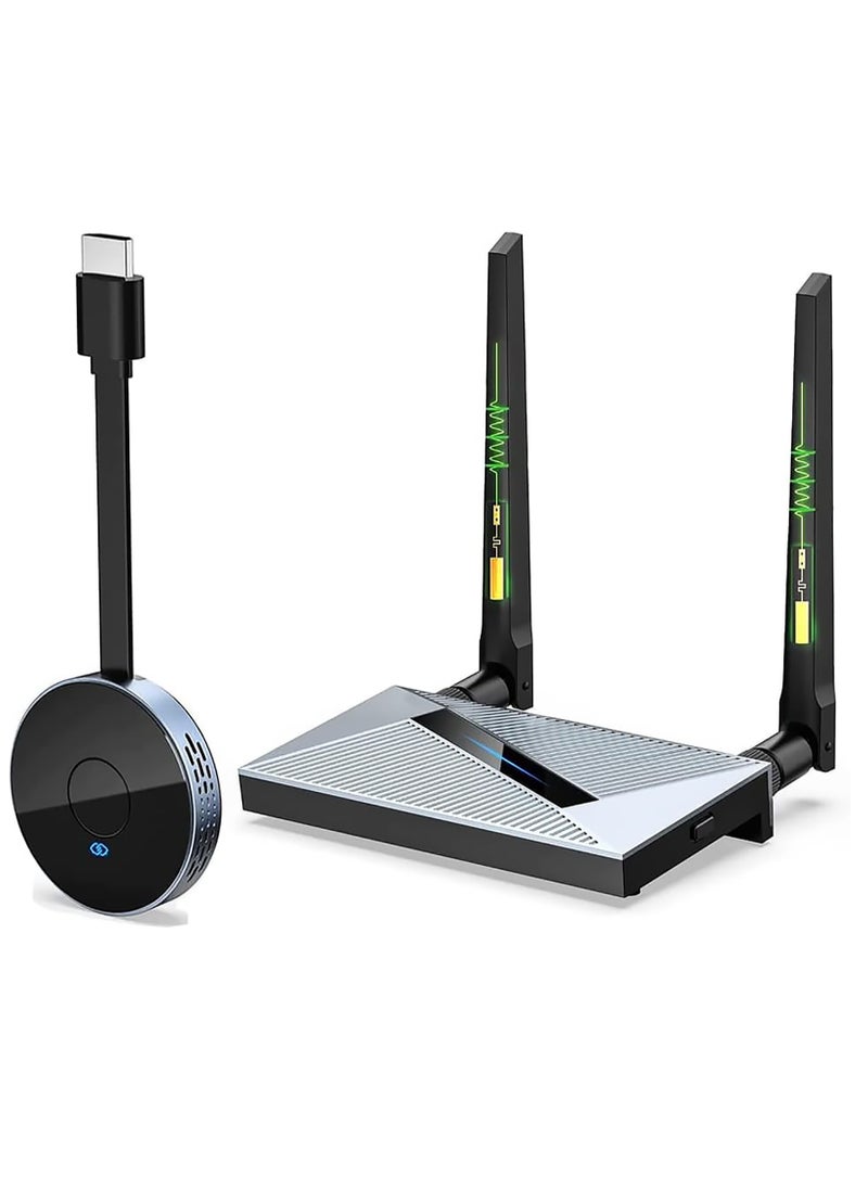 SYOSI - Wireless HDMI Transmitter and Receiver, Wireless HDMI Extender, Wireless HDMI Adapter Plug & Play 2.4/5GHz Streaming Video/Audio from Laptop, PC to HDTV/Projector/Monitor - Image 1