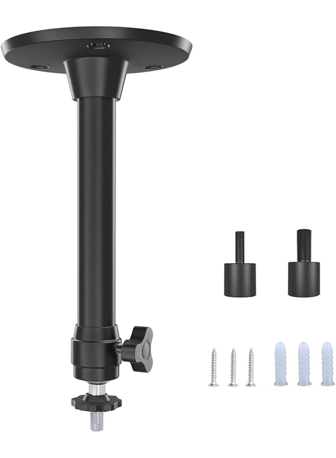 erorex Mini Ceiling Projector Mount Bracket Adjustable Tilt And Swivel Hanging Projector Holder Wall Mount Hanger Rack Stand With 2 Free Adapters And Mounting Fittings For Mini Projector  - Image 1