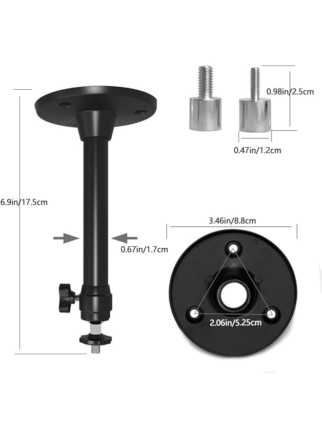 erorex Mini Ceiling Projector Mount Bracket Adjustable Tilt And Swivel Hanging Projector Holder Wall Mount Hanger Rack Stand With 2 Free Adapters And Mounting Fittings For Mini Projector  - Image 2