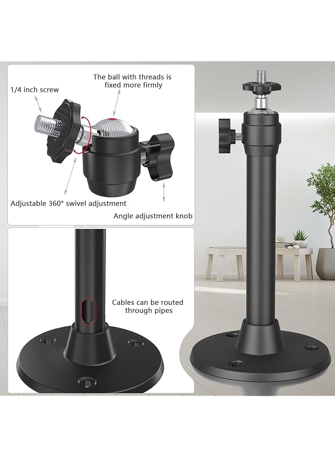erorex Mini Ceiling Projector Mount Bracket Adjustable Tilt And Swivel Hanging Projector Holder Wall Mount Hanger Rack Stand With 2 Free Adapters And Mounting Fittings For Mini Projector  - Image 4