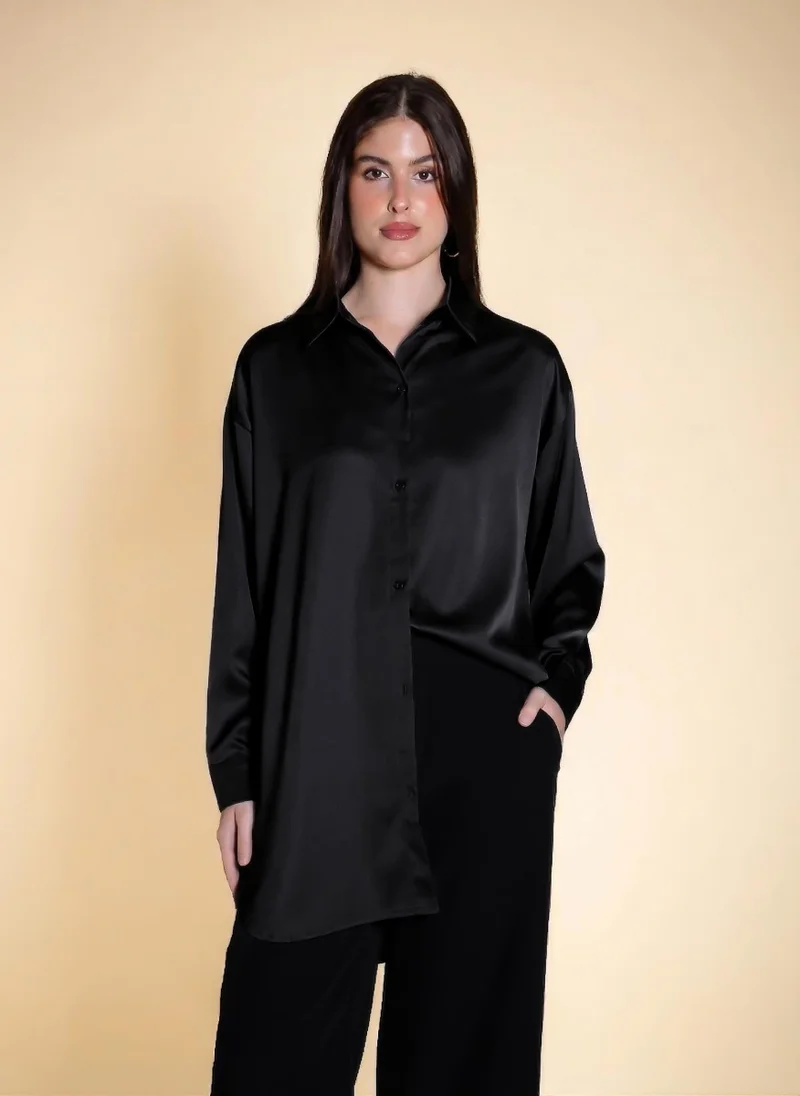 شايبس SATIN OVERSIZED SHIRT