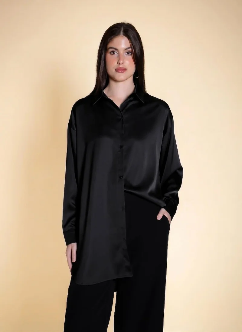 شايبس SATIN OVERSIZED SHIRT