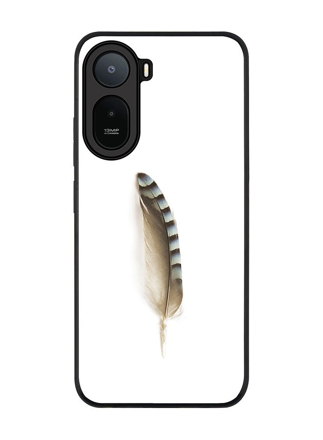 Stylizedd Rugged Case for Xiaomi Redmi A7 Pro 4G / Poco C81 / Poco C81 Pro / Poco C85x 5G- Slim Fit Hybrid Rubber Cover Lonely Feather