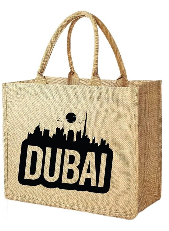 Pearl Coast Dubai Souvenir Jute Bag – EcoChic Tote Bags | Pack of 3 | Durable, Stylish & Reusable - Image 5