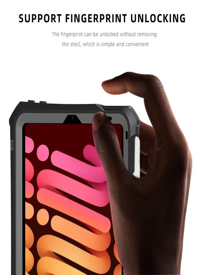 VGGNUU جراب VGGNUU لجهاز iPad Mini 6، غطاء مقاوم للماء لجهاز iPad Mini من الجيل السادس مع واقي شاشة مدمج وحامل قلم، جراب حماية متين مقاوم للصدمات لجهاز iPad Mini 6 شديد التحمل إصدار 2021 مقاس 8.3 بوصة - Image 3