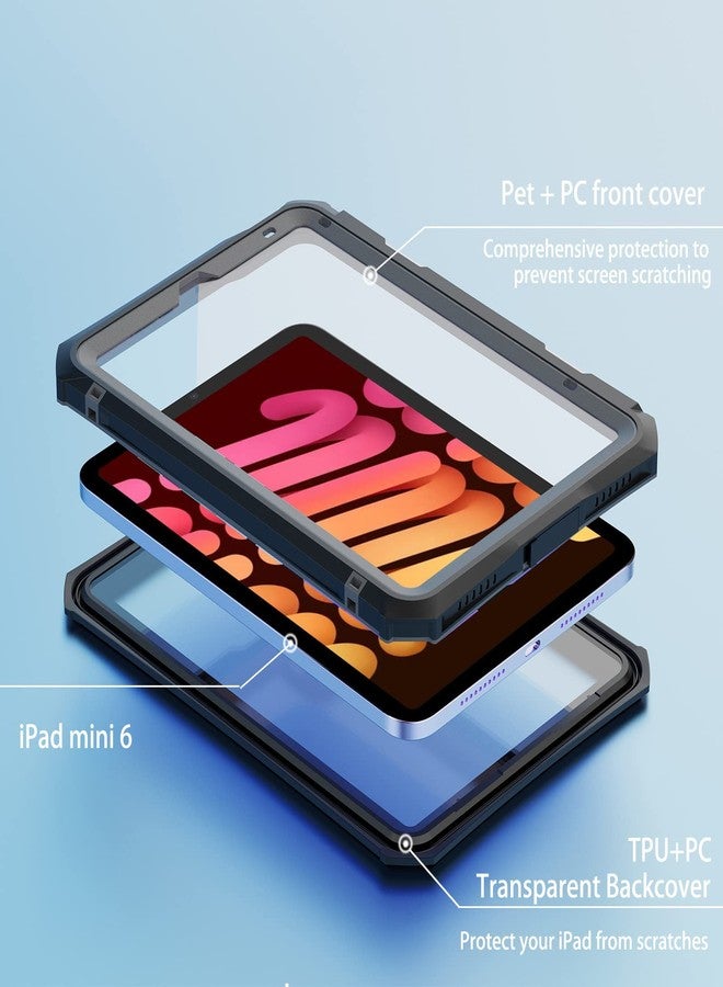 VGGNUU جراب VGGNUU لجهاز iPad Mini 6، غطاء مقاوم للماء لجهاز iPad Mini من الجيل السادس مع واقي شاشة مدمج وحامل قلم، جراب حماية متين مقاوم للصدمات لجهاز iPad Mini 6 شديد التحمل إصدار 2021 مقاس 8.3 بوصة - Image 5