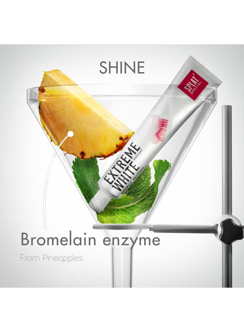 SPLAT Special Extreme White Natural Toothpaste for Sensitive Whitening Teeth 75ml - Image 5