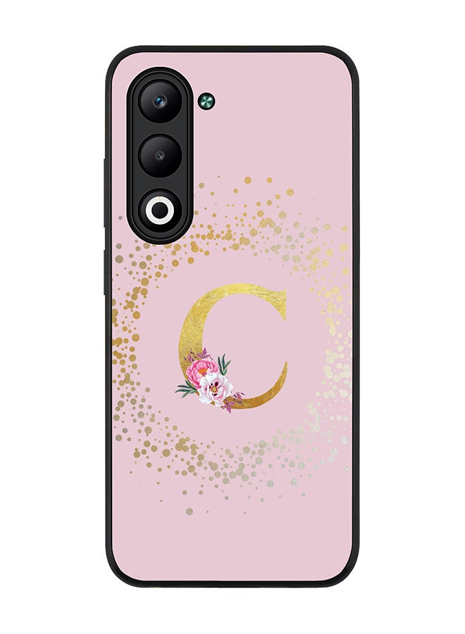 Stylizedd For Oppo A5 5G / A5 4G Case,Slim fit Camera Protection, Shockproof Thin Phone cover  - Custom Monogram Floral - C  (Pink ) - Image 1