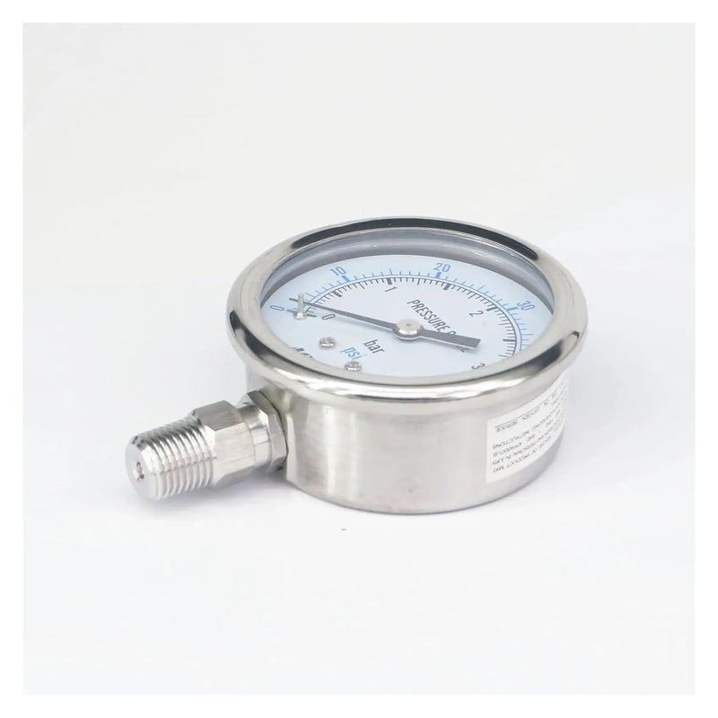 304 Stainless Steel 60mm Dial Pressure Gauge 0 4 Bar PSI NPT Male For Steam Brewing Pneumatic - Image 5