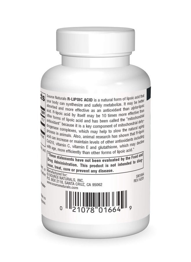Source Naturals R Lipoic Acid 100Mg Key To Cellular Energy Generation 60 Tablets  - Image 3