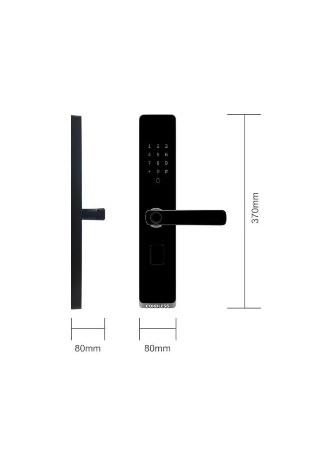 Cordless G-14 Smart Door Lock – Black - Image 2