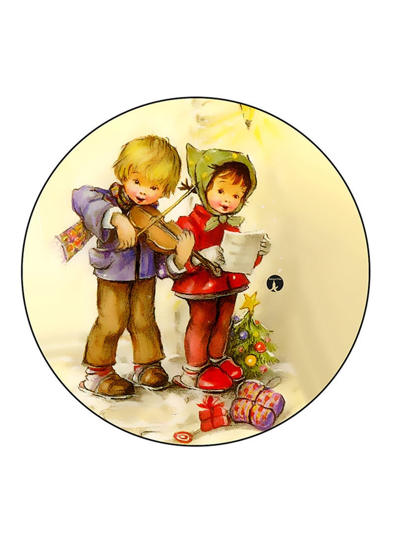 RKN Kids Printed Mouse Pad  Round  Multicolour