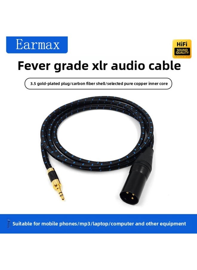 Generic 3.5mm To XLR Card Holder Adapter Cable Suitable For Audio Speaker Mobile Phone Microphone Amplifier Microphone Cable-Color:3.5mm To XLR 100cm  - Image 2