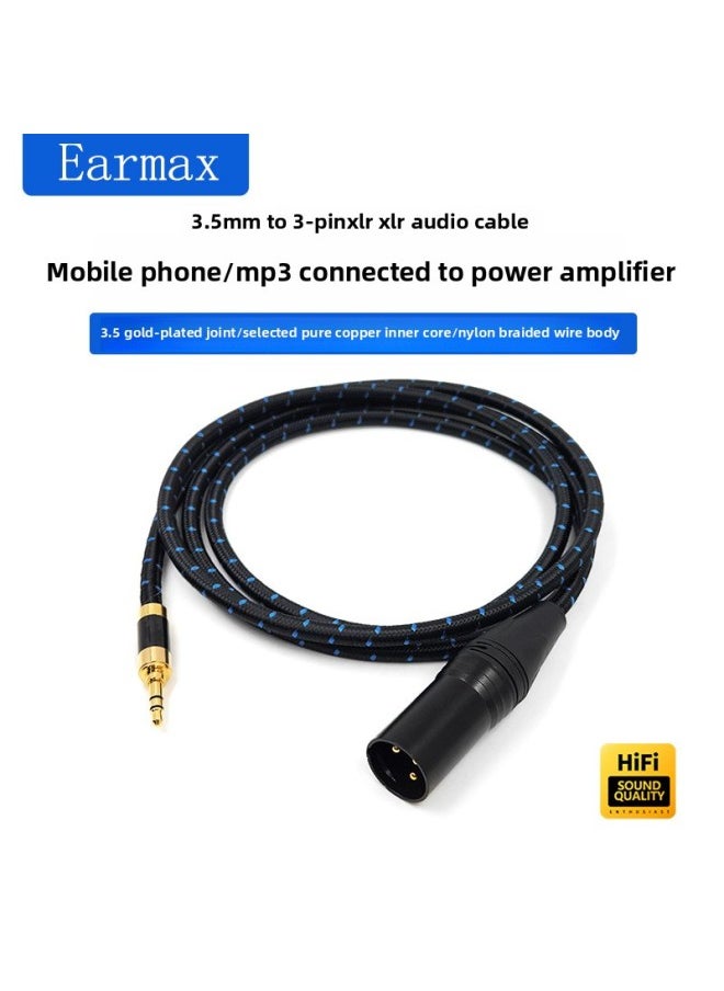 Generic 3.5mm To XLR Card Holder Adapter Cable Suitable For Audio Speaker Mobile Phone Microphone Amplifier Microphone Cable-Color:3.5mm To XLR 100cm  - Image 3