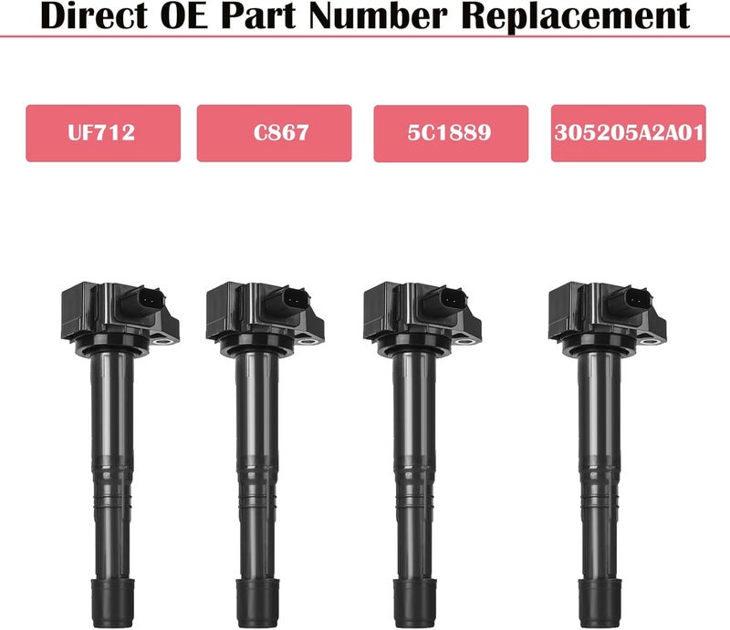LCWRGS Set of 4 Ignition Coils for Honda Accord, CR-V, Acura TLX, ILX 2.4L - Image 5