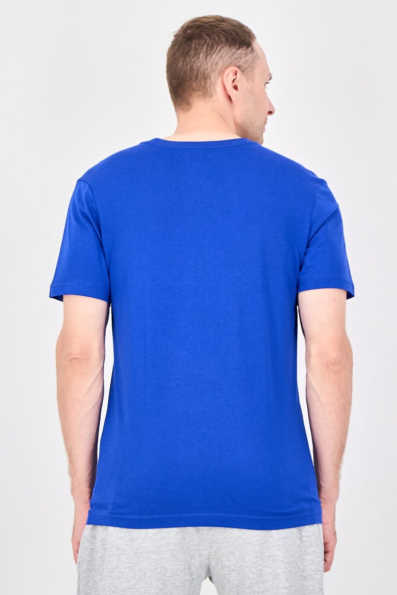 Fanatics Men Sportswear Fit Short Sleeve Basketball T-shirt, Blue - Image 3