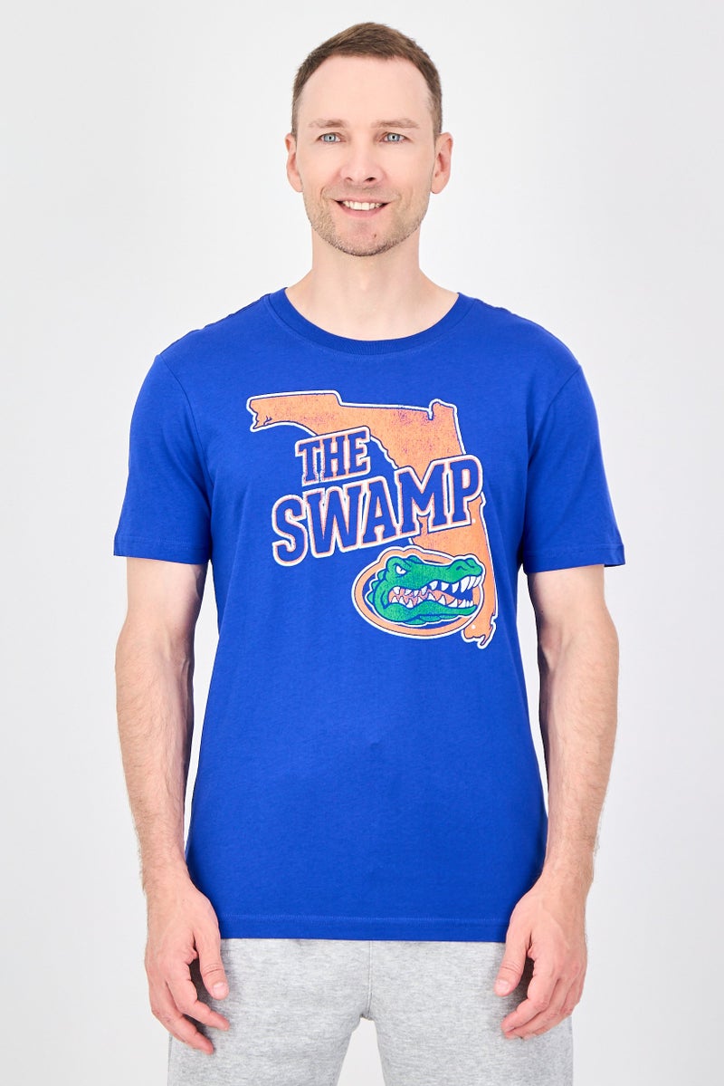 Fanatics Men Sportswear Fit Short Sleeve Basketball T-shirt, Blue - Image 1